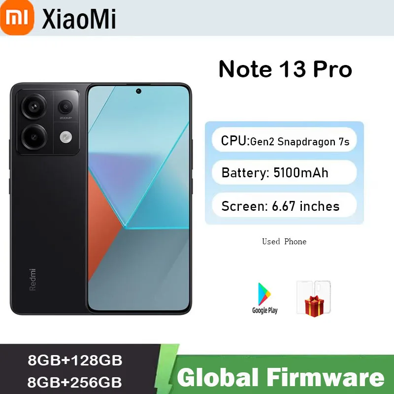 Xiaomi Redmi Note 13 Pro 5G Smartphone Global firmware 200MP OIS Camera Snapdragon 7s Gen 2 6.67