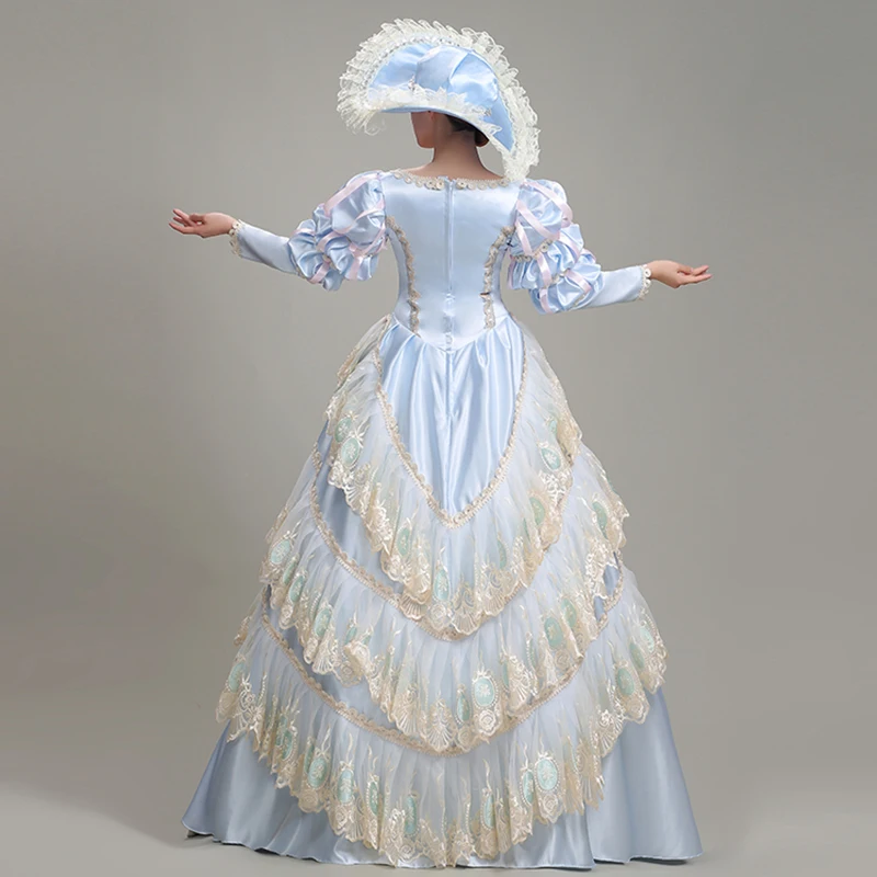 Maßgeschneiderte mittelalterliche Hof-Abendkleider Marie Renaissance viktorianische Maskerade Theater-Abschlussball-Party-Kleider Barock