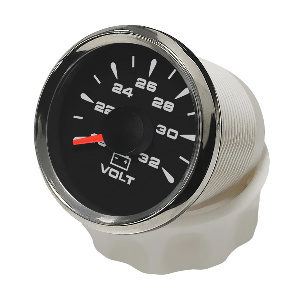 

ELING Unviersal 52 мм грузовик 12 В/24 В вольтметр напряжения 8-16 В для автомобиля, лодки, мотоцикла, автомобиля с 8-цветной подсветкой