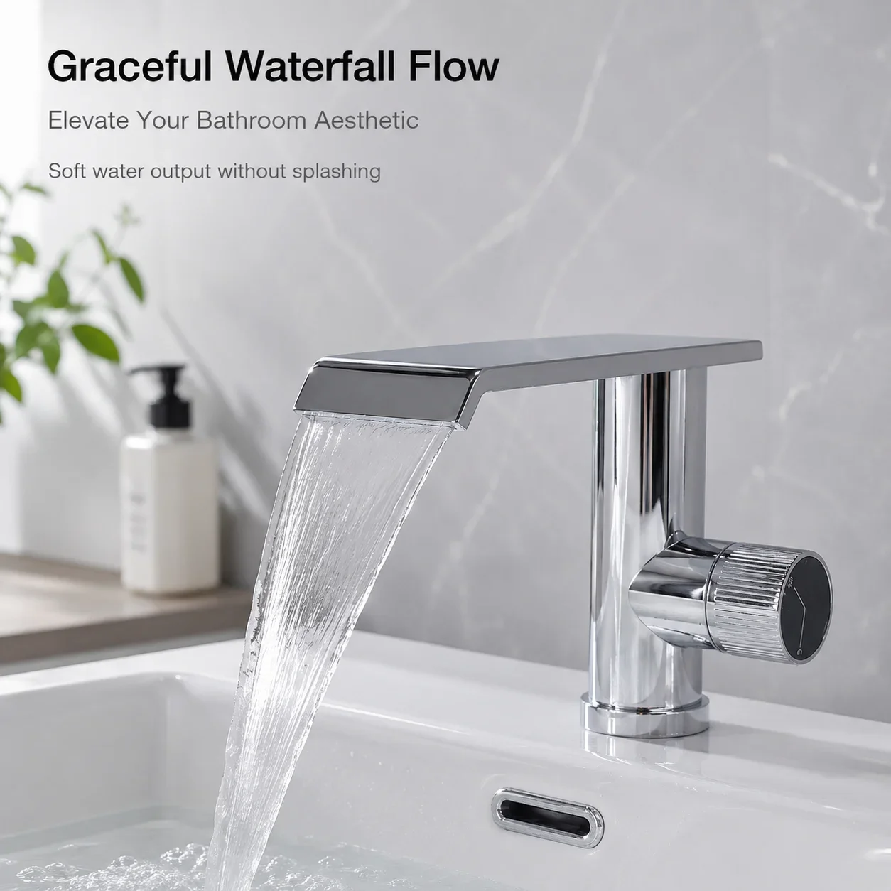 

Modern single hole bathroom sink faucet, polished chrome brass sink faucet, single hole deck mounted bathroom faucet