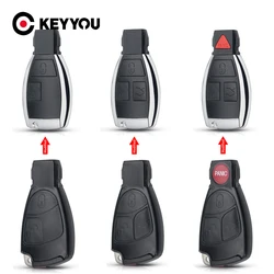 KEYYOU Fob 3+1 Buttons For Benz Mercedes C E S M CLS CLK W203 W205 W211GL SLK S Class CL55 AMG C43 Modified Remote Car Key Shell