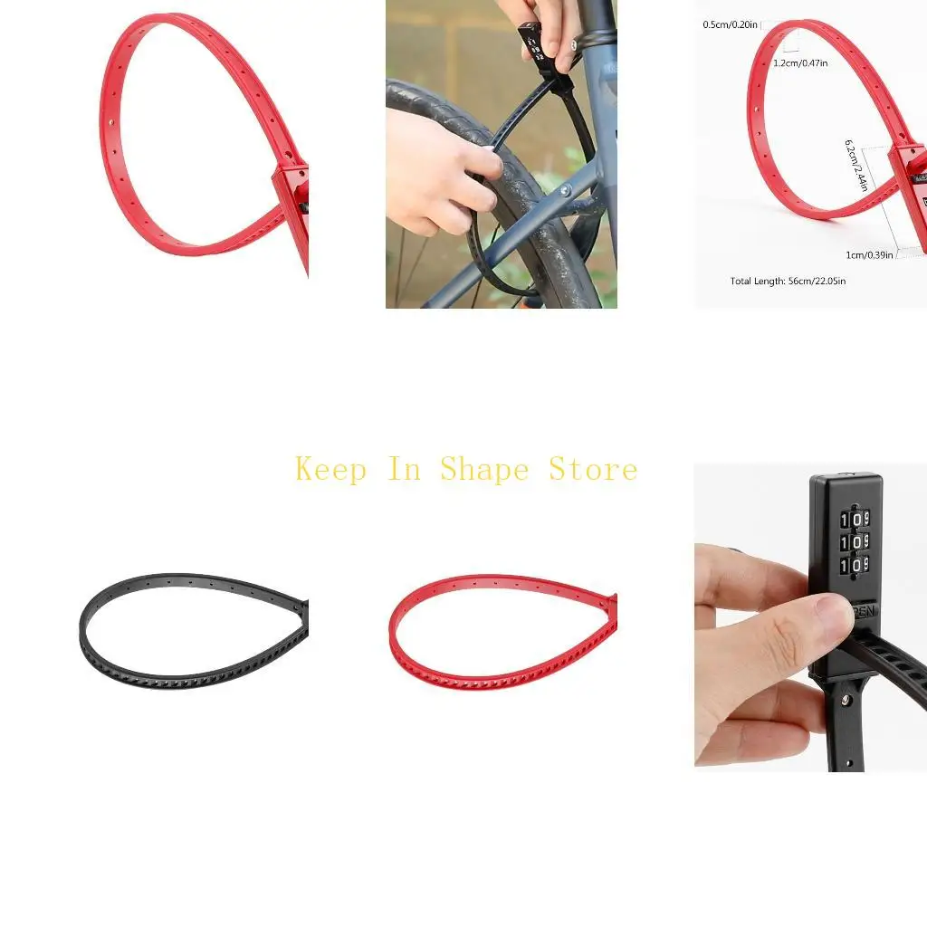 

U1JC Bicycles Combination Lock, Lock for Road Bicycles Lock Zips Tie Lock Cable Lock