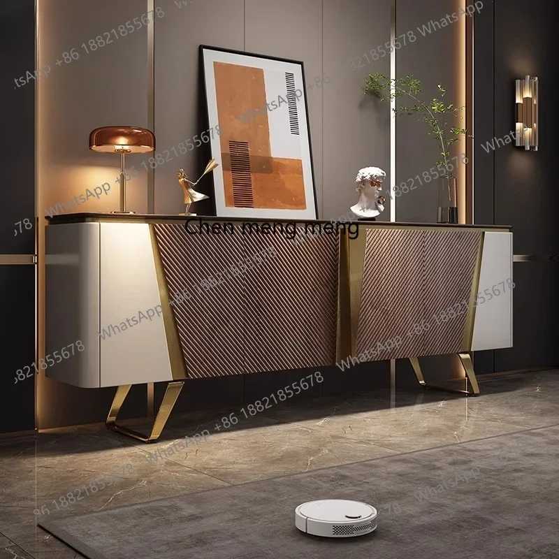 

Лидер продаж, легкий роскошный обеденный боковой шкаф из цельного дерева, высококачественный шкаф для украшения виллы, современный входной шкаф для гостиной