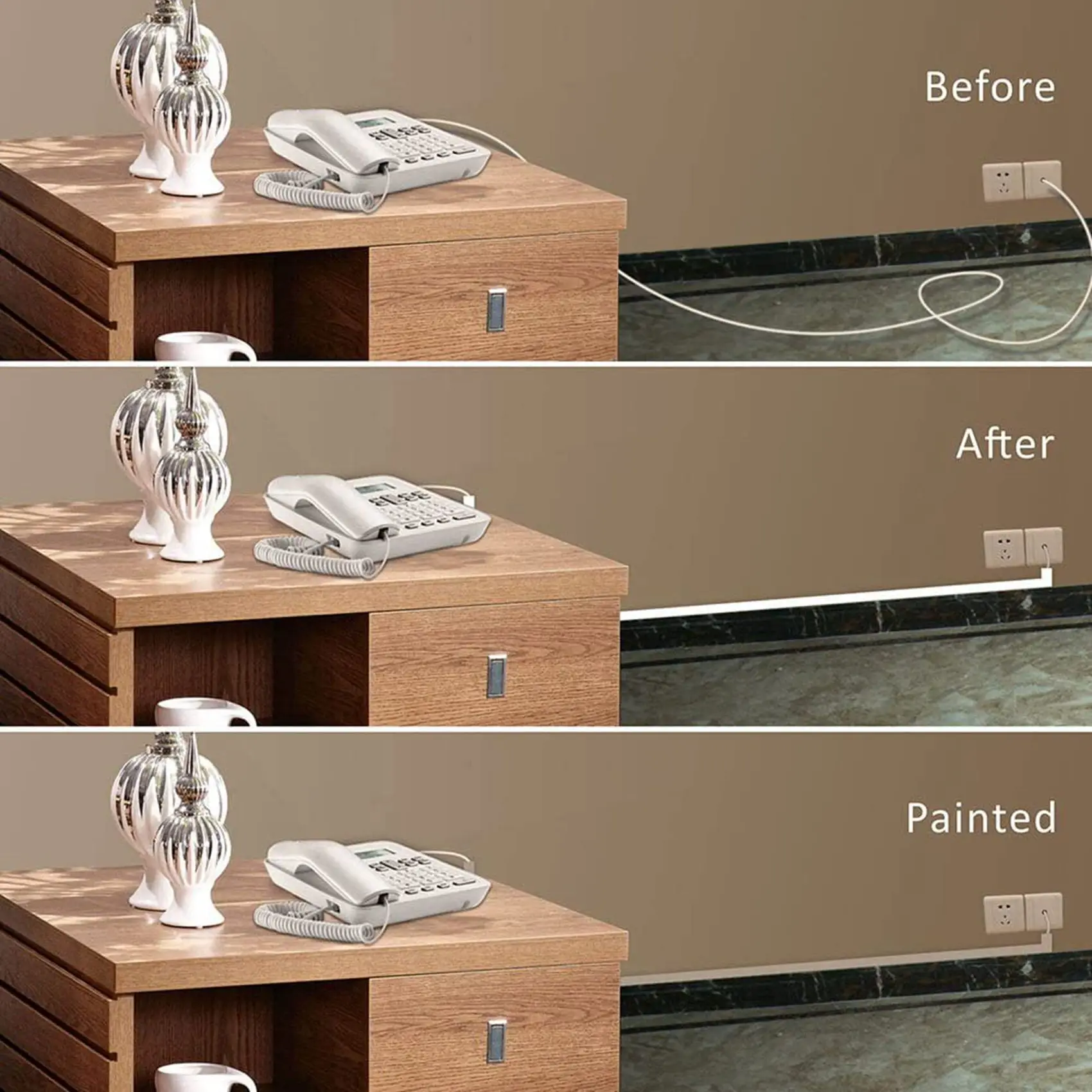 

FIZP 4 комплекта однокордовых кабельных консилеров — CMC-03 Настенная система управления кабелем с крышкой шнура — 125 дюймов