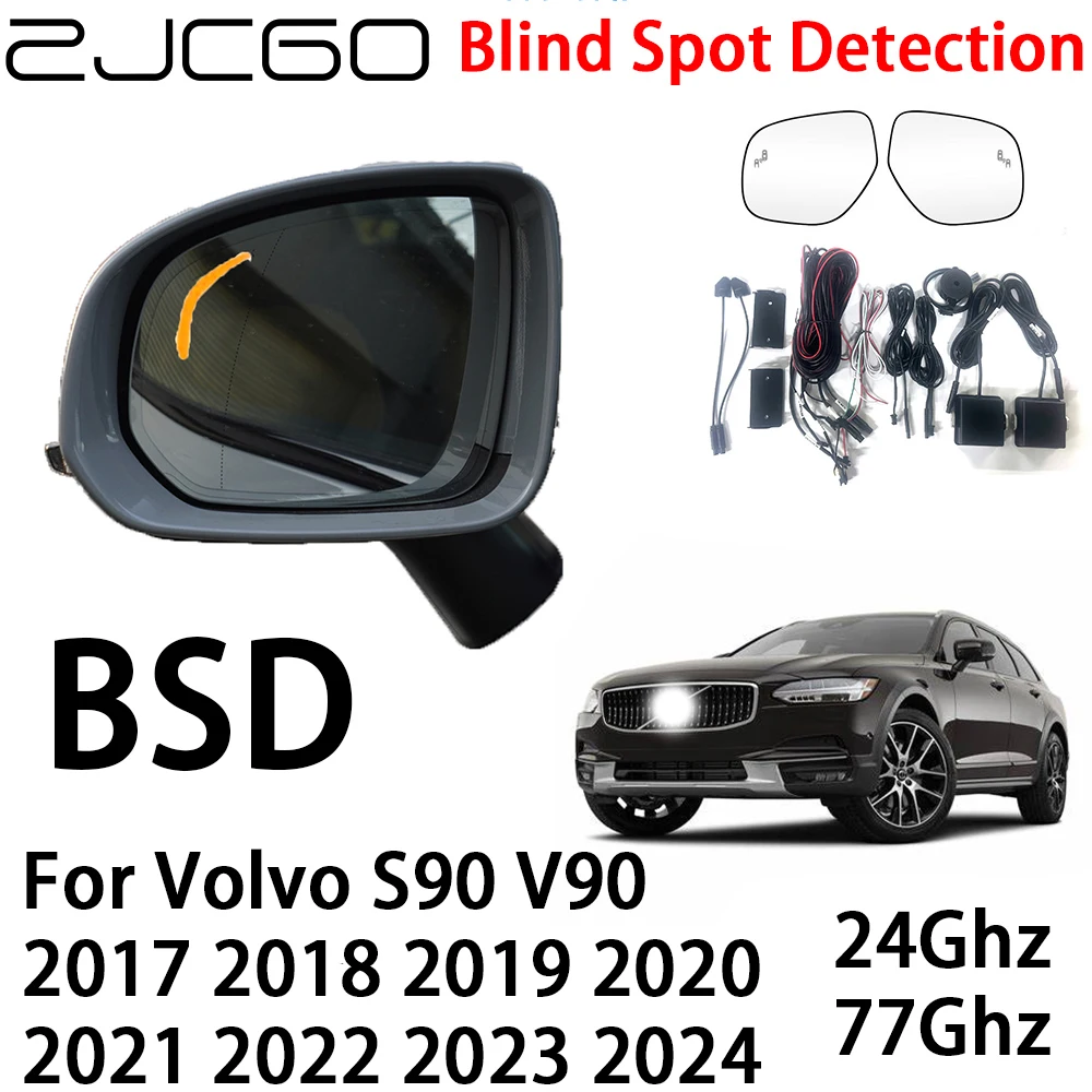 ZJCGO Car BSD Radar Warning System Blind Spot Detection Safety Driving Alert for Volvo S90 V90 2017~2024