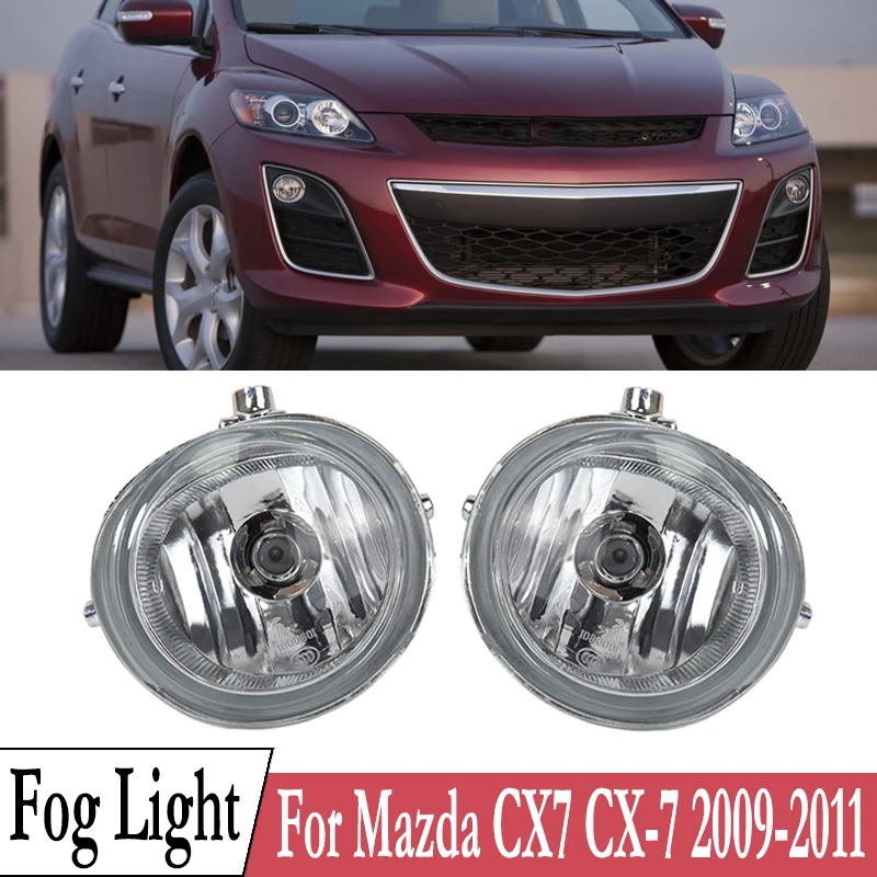 

Foglight For Mazda CX7 CX-7 2009 2010 2011 Car Front Bumper Fog Light Fog Lamp With Halogen Bulbs Driving Light Car Accessories