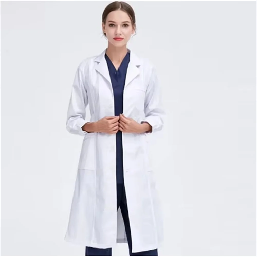 High Quality coat scrub work Beautician Mid Length Scrub Jackets Clothing women scrubs salon uniform spa uniforms