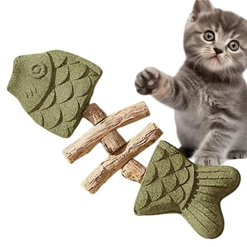 BAAJ-Purringent-Fixing Cat S' Health, Originality Fish Bone Cat For Chewing Comfort, Pet Relax