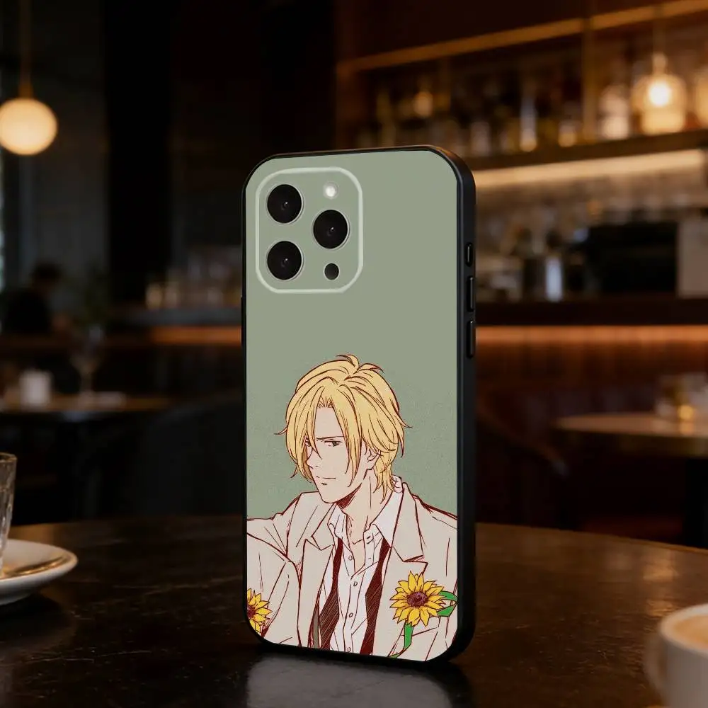 A-Anime BANANA FISH Ash Lynx Phone Case For iPhone 17,16,15,14,13,12,11 Plus,Pro,Max,Mini Silicone black Soft Cover view 6