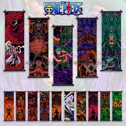ONE PIECE Hanging Painting Anime Poster Zoro Canvas Scrolls Picture Luffy Gear 5 Home Decoration Movie Theater Kaidou Wall Art