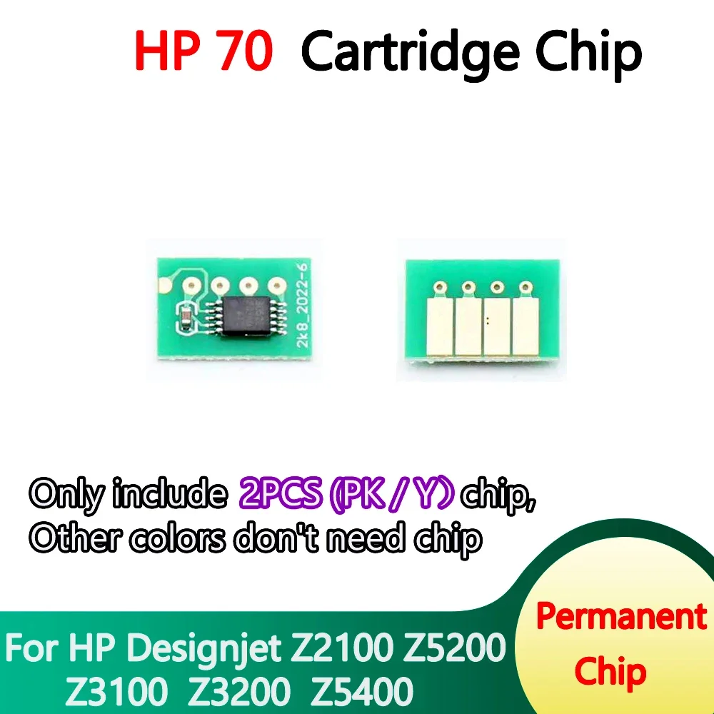 

Z2100 Z5200 Ink Cartridge Auto Reset Permanent Chip For HP 70 Chips For HP Designjet Z2100 Z3100 Z3200 Z5400 For HP70 ARC Chip