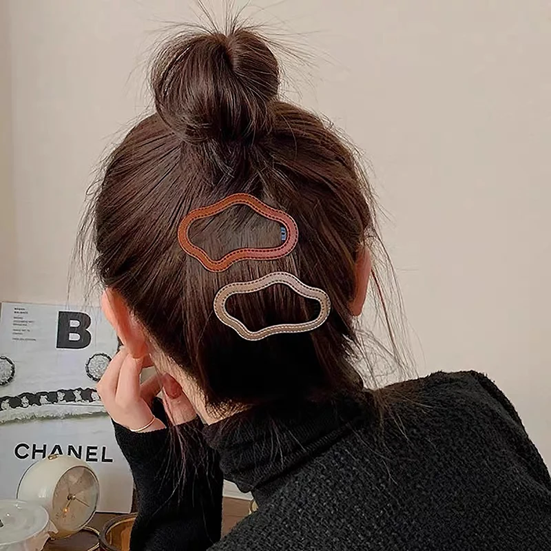 2pc hair Clip Cute Practical Back Head Hairpin Forehead Broken Hair Bangs Side Clip Fashion Hairpin Hairware