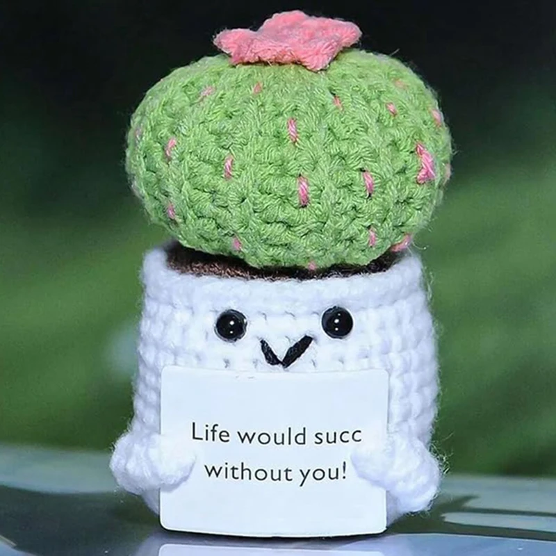 Handmade crochê vegetais e frutas boneca pingentes, Positive Energy Pack, Ornamentos