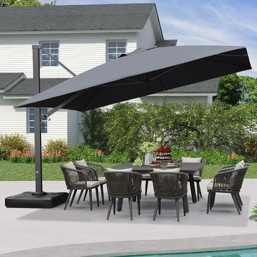 

XMSJ Sunshade Umbrella, Outdoor Umbrella Offset 360-degree Rotation, Patio Cantilever Umbrella, 12 FT Patio Shade Umbrella