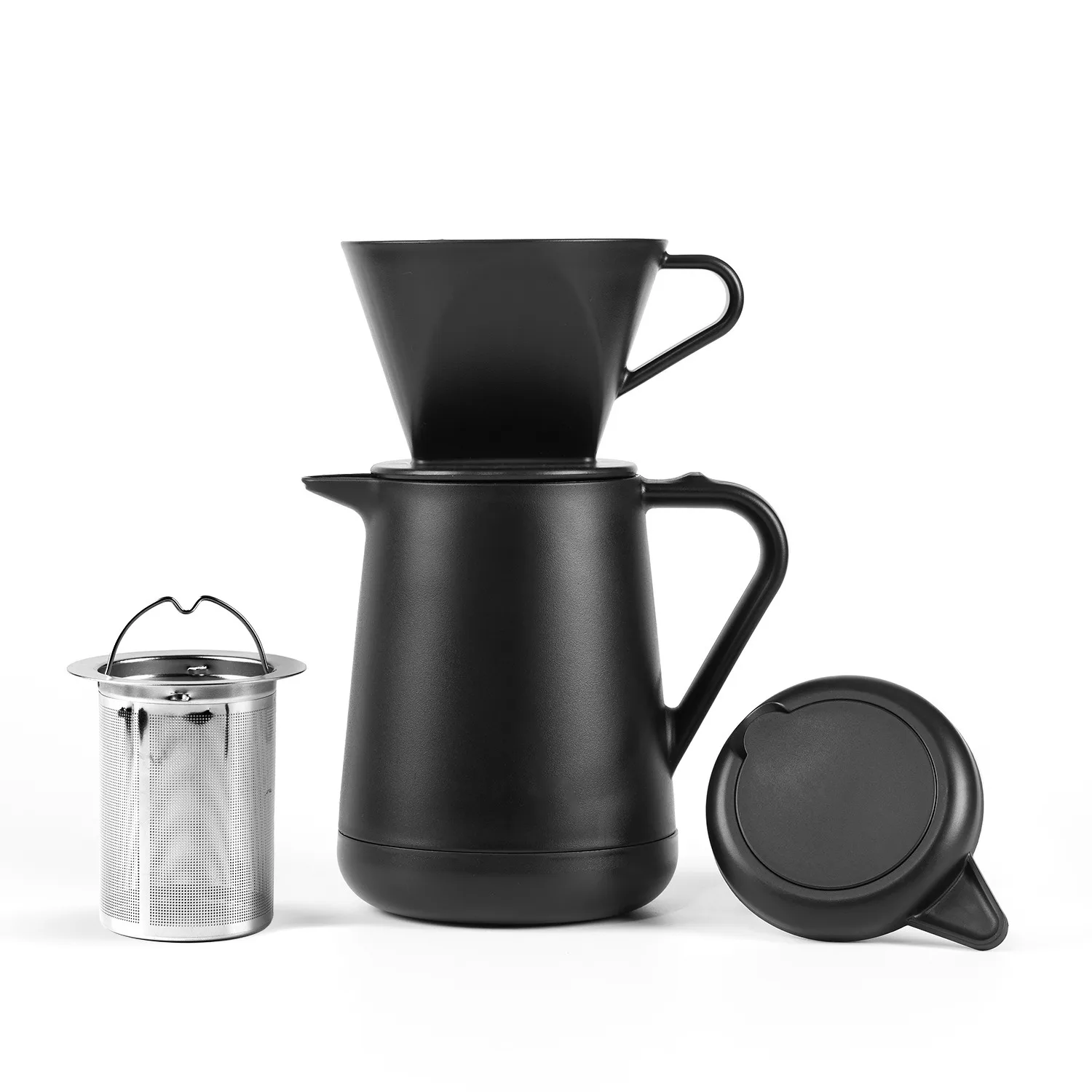 

Insulated coffee pot, stainless steel drip filter set, 600ml large capacity, free of bisphenol A