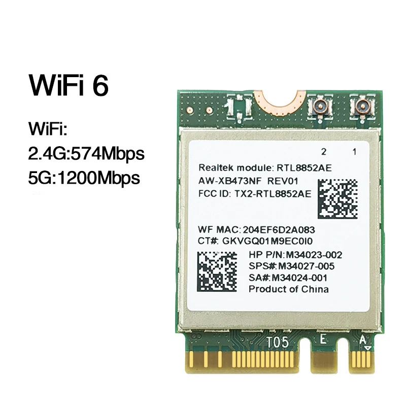 2.4G/5G Dual-Band Gigabit Wireless Network Card Wifi 6 MU-MIMO M.2 for NGFF Bluetooth-compatible 5.2 Wireless Module for Win 10