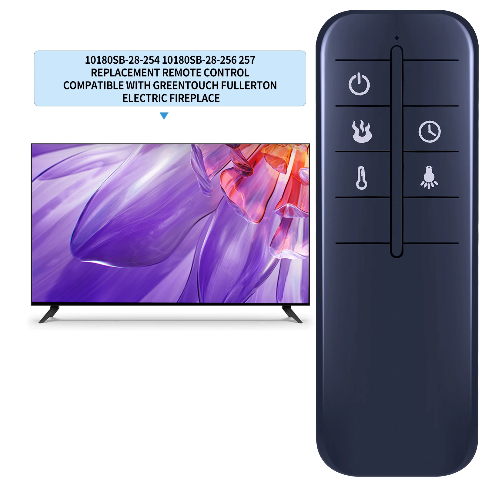 New Remote Control For Greentouch Fullerton Electric Fireplace 10180SB-28-254 10180SB-28-256 257