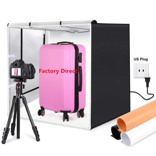 PULUZ 80cm Folding Portable 80W 8500LM White Light Mini Photo Lighting Studio Shooting Tent Box Kit Equipment