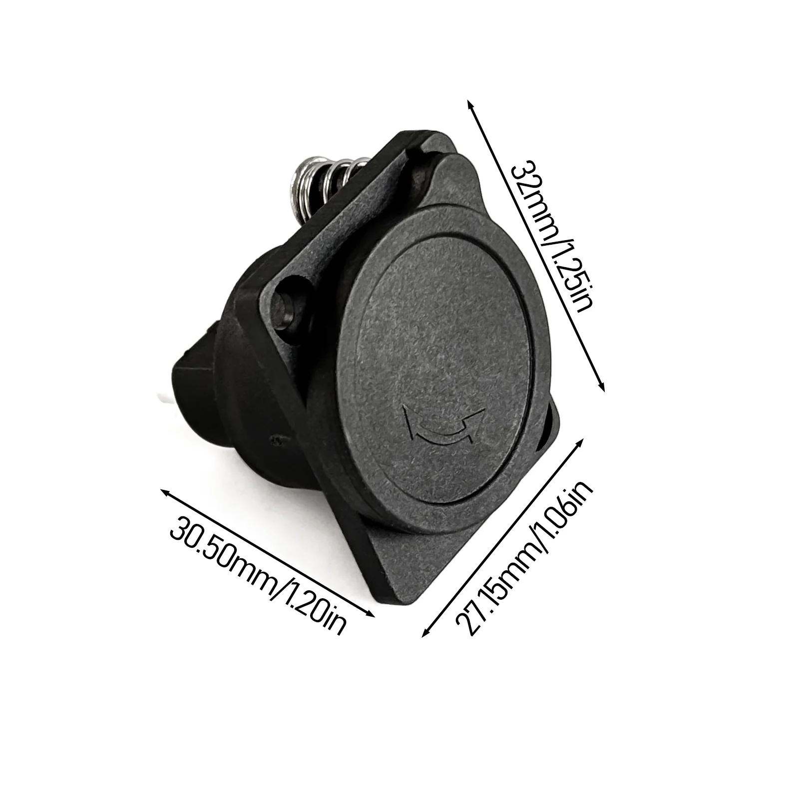 Electric Bike Lithium Battery Charging Port:XLR 3-Pin Female Socket with Dust Cover