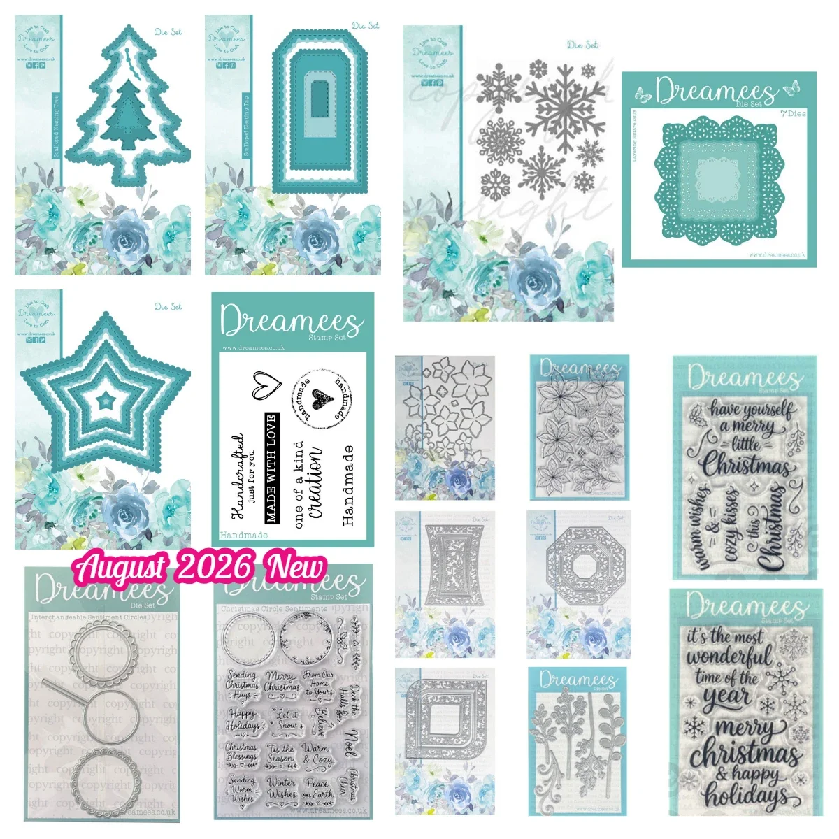 Dreamees Scalloped Inlay Star Christmas Tree Nested Frame August 2026 New Metal Dies Stamps Holiday Phrase DIY Album Greeting view 2