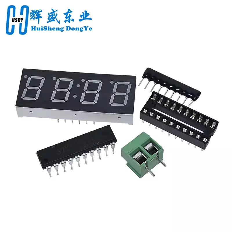 AT89C2051 reloj electrónico Digital de 4 Bits, Suite de producción electrónica, DIY Kit de aprendizaje para Arduino