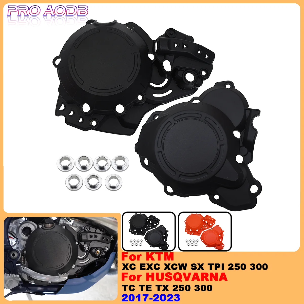 Motorcycle Engine Cover Clutch Magneto Protector For KTM 250 300 EXC SX XC XCW XC-W TPI 2017-2023 For GASGAS EC EX MC 2021 2022
