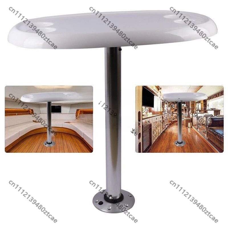 Easy Disassembly Aluminum Oval Table Leg ABS Modification Tabletop For RV Yacht
