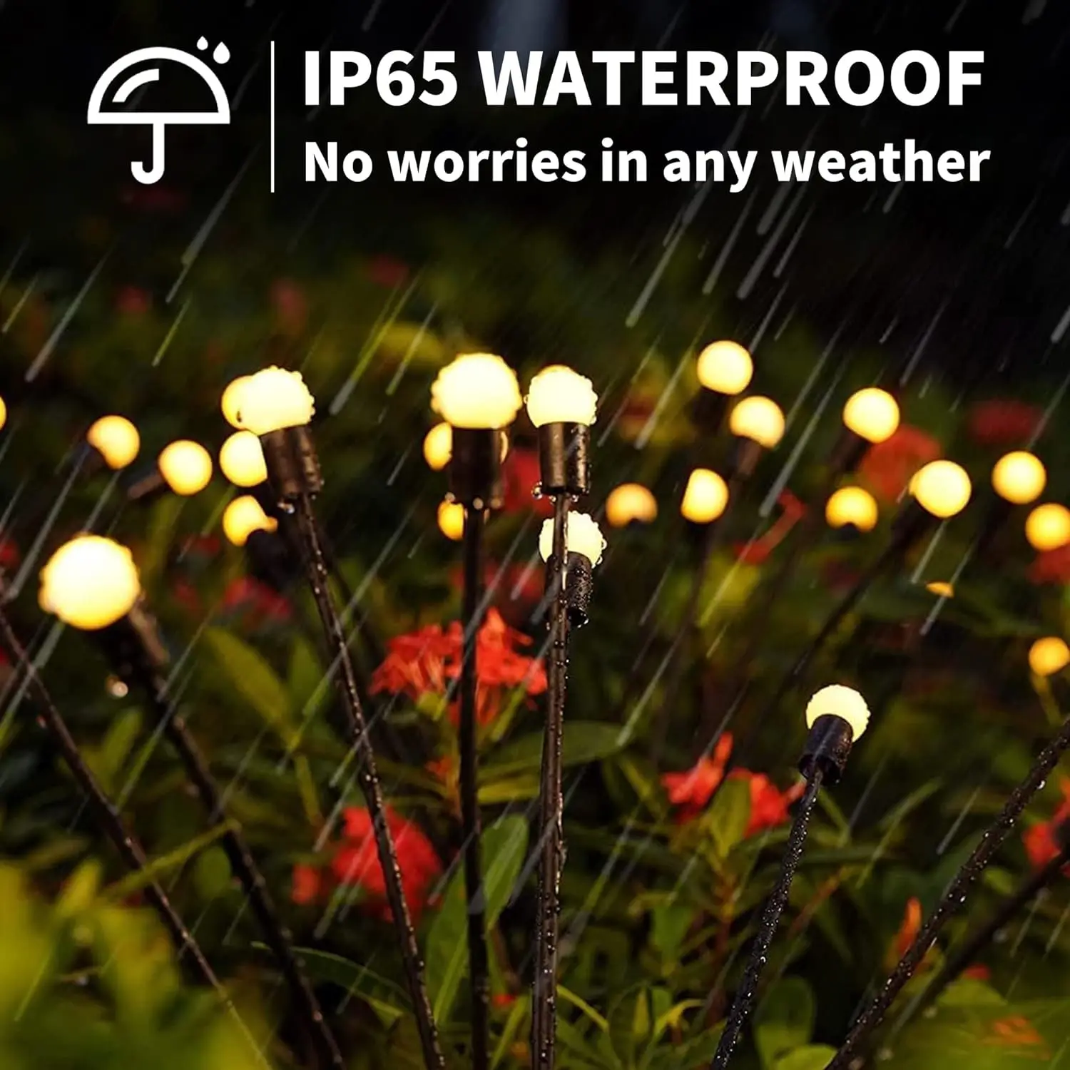 LED Solar Garden Lights Powered Firefly Lights Outdoor Garden Decoration Landscape Lights Firework Firefly Lawn Lamps