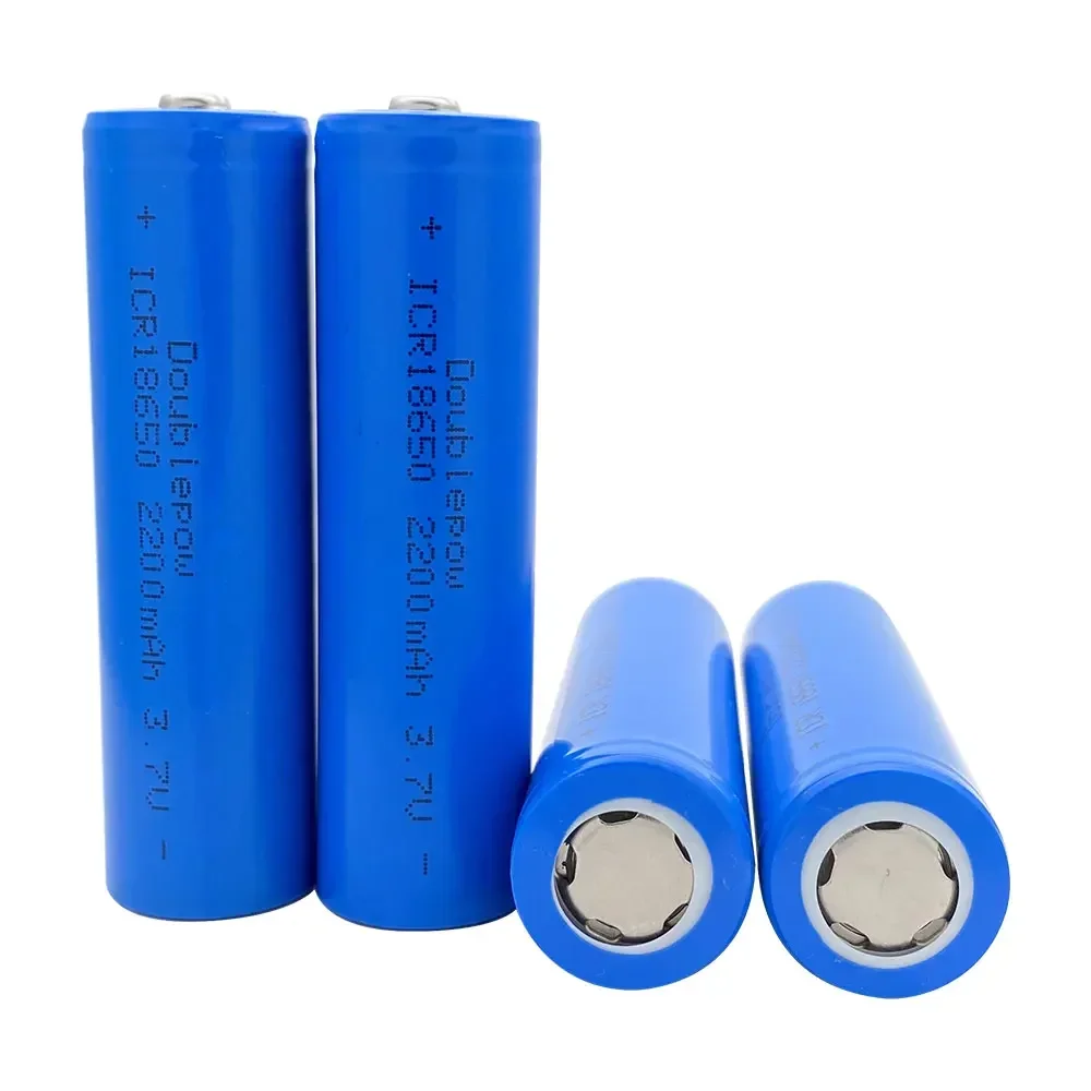Batterie originale 2200 mAh 18650 pour plusieurs appareils : petits ventilateurs, lumières vives, lampes de poche, lampes portables. 3,7 V.