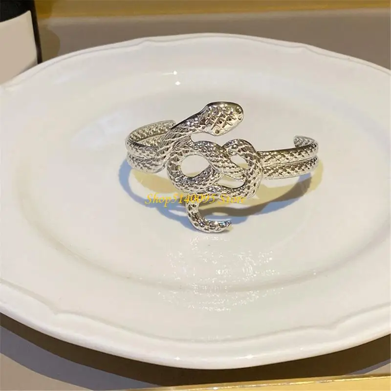 dxae Blingbling Snake上腕袖口モダンアームバンドバングル女性ジュエリーアームカフスアームレットアームバンドオープンバングル