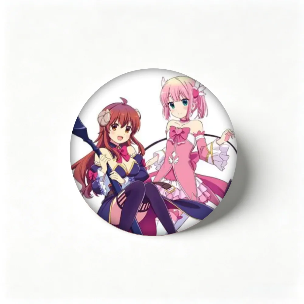 Brooch The Demon Girl Next Door Yuko & Momo Anime Badge, Lapel Pin Backpack Clothing Gift