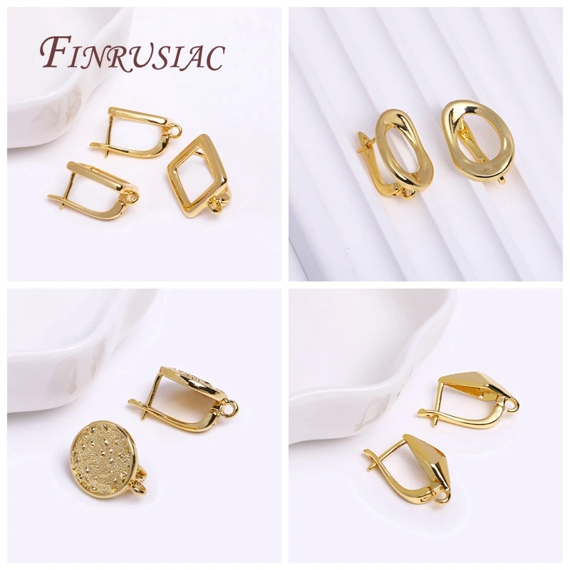 18K Gold Plated Earwires Fastener ตะขอต่างหู Clasps สําหรับผู้หญิงพู่/Pearl Drop ต่างหู DIY ต่างหูอุปกรณ์เสริม