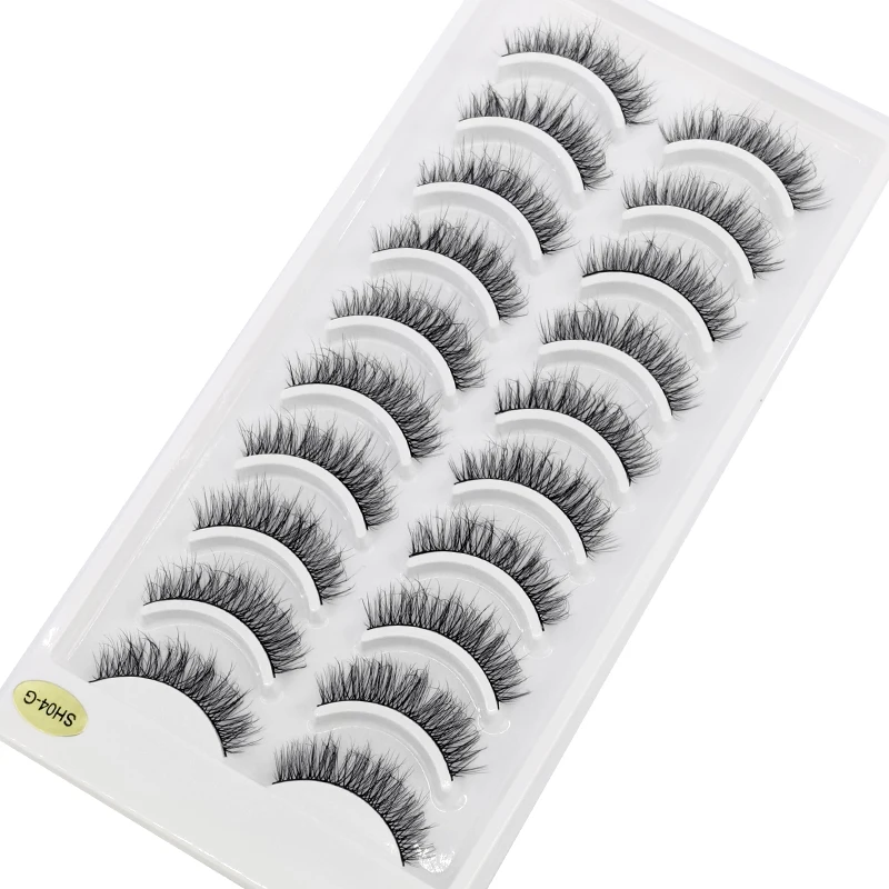 NEU 10 Paar Flauschige Künstliche Nerz-Wimpern Natürliche Lange Falsche Wimpernverlängerung Handgefertigte Volumen 3D Wimpern Make-up Faux Cils Cilios – Detail 35