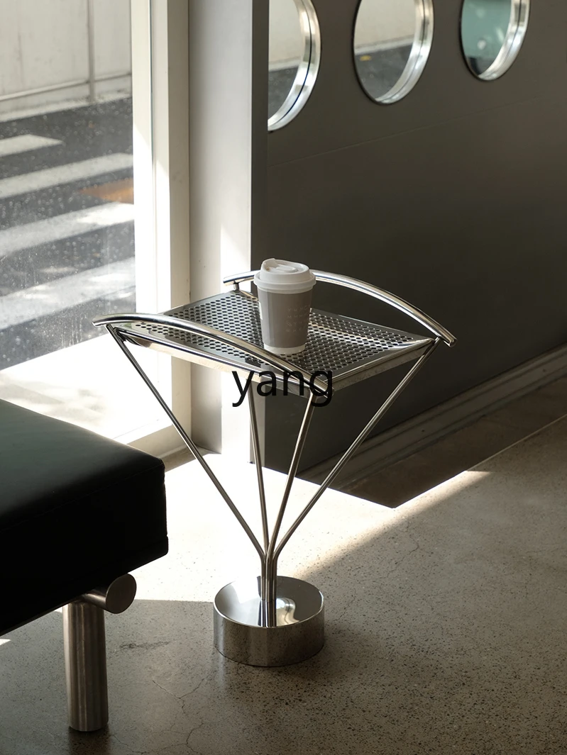 Yhl Original Stainless Steel Side Table Zhonggu Modern Simple Coffee Table Designer B & B Cafe Bedside Table