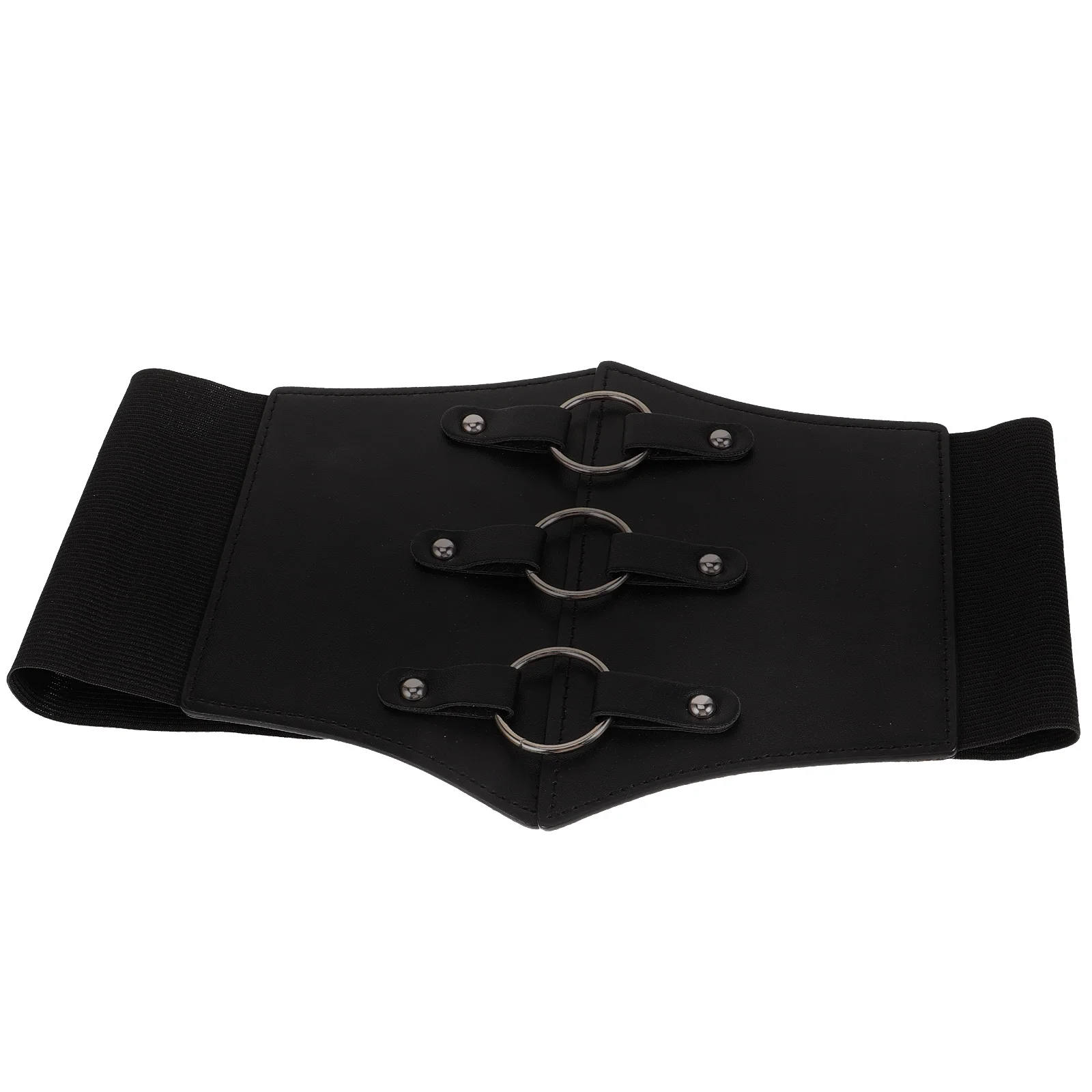 Women Corset Waist Belt Retro Wide Imitation Supportive Underbust Belt for Halloween Cosplay Steampunk Costume