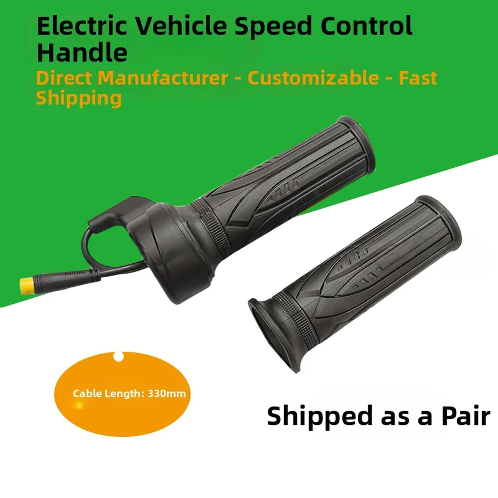 Right Handle Throttle Cycling Full Twist Throttle 3 Pin Waterproof/SM Connector Waterproof Cable For 22.5mm Electric Bike Parts