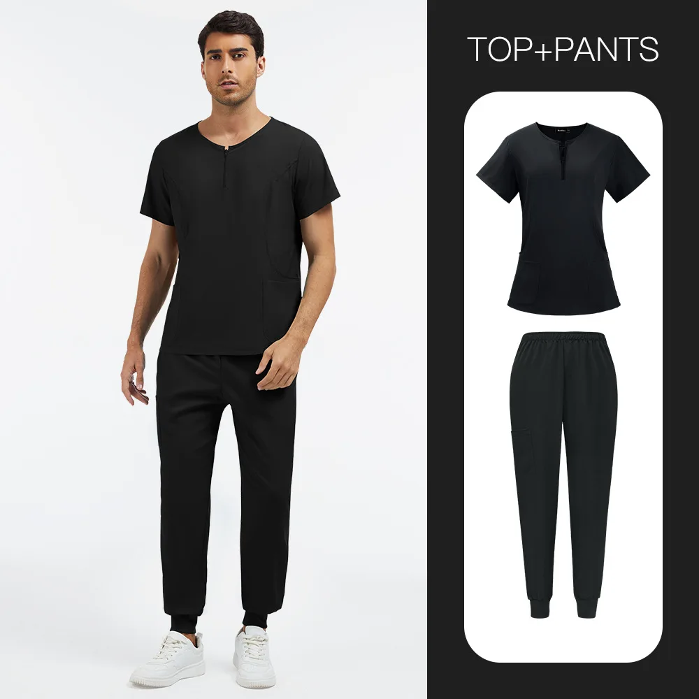 Uniformes médicos profesionales para hombres y mujeres, conjuntos de batas quirúrgicas para Hospital, clínica Dental, belleza, Spa, laboratorio, ropa de trabajo, trajes