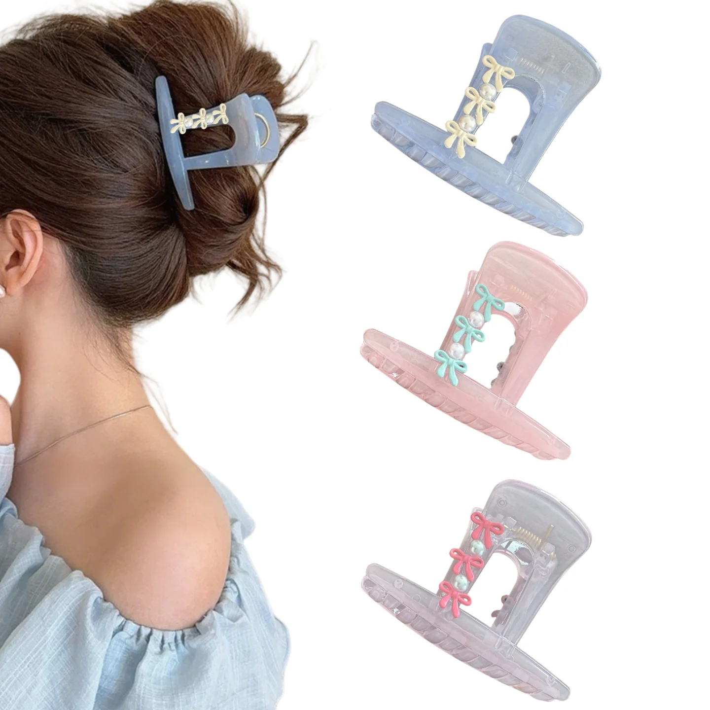 

Dowell Women's Claw Clip Cute Versatile Fashion Hair Accessory Bow Collage