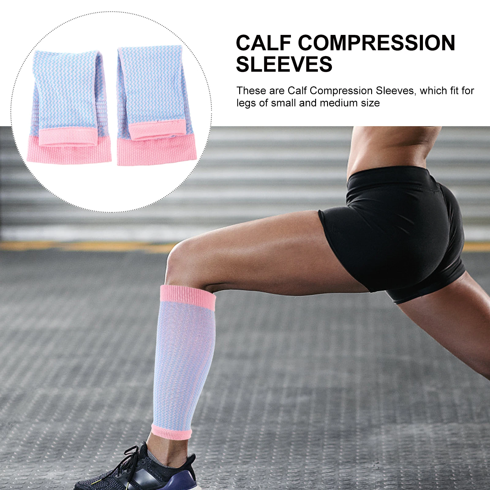 

1 Pair Compression Calf Sleeves Sport Breathable Thermal Leg Sleeves Sweat Absorbing Skin-Friendly Elastic Socks For Running