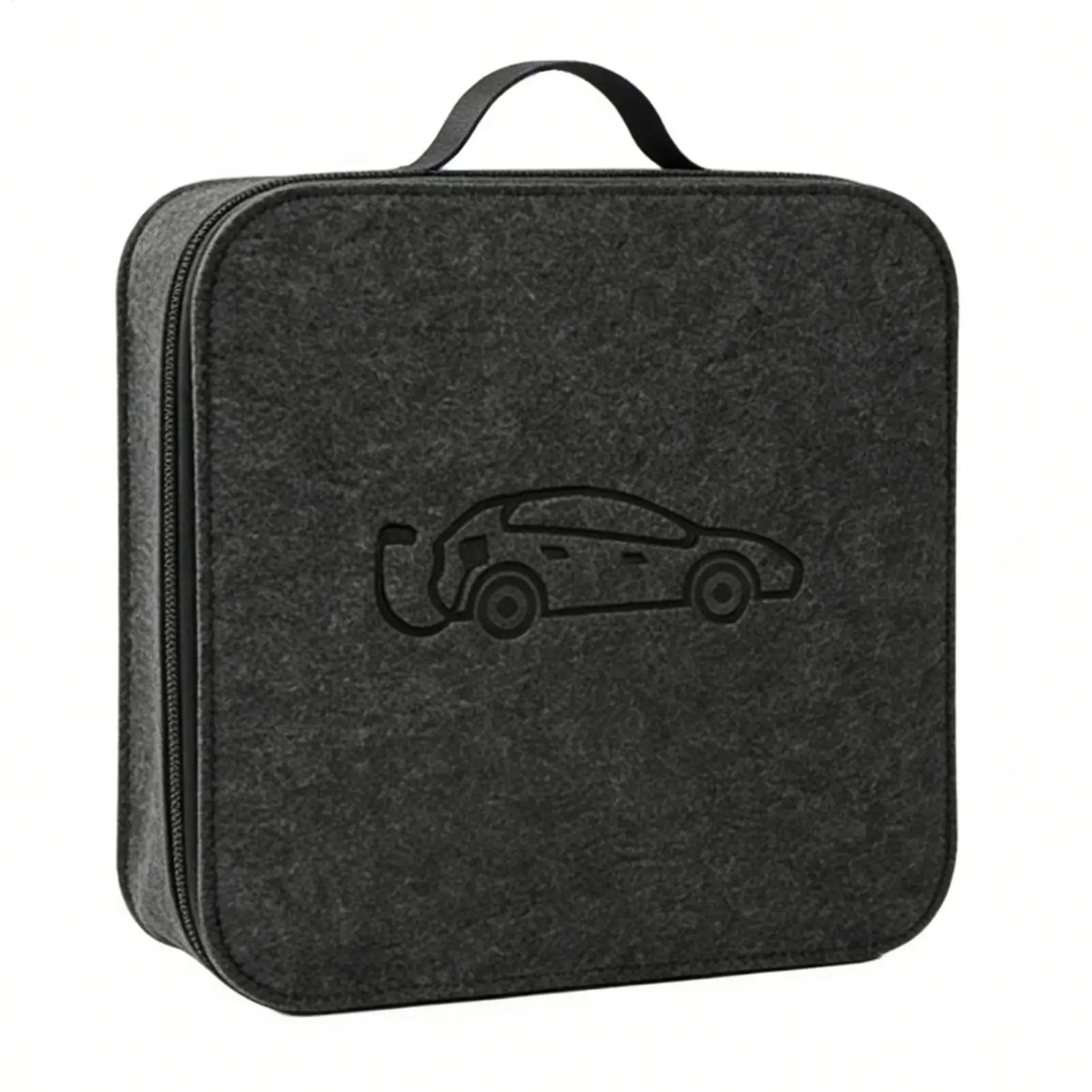 Protective Felt EV Charger Cable Carrying Pouch for Electric Vehicle Charging Cord Outdoor Travel Road Trip Storage Case