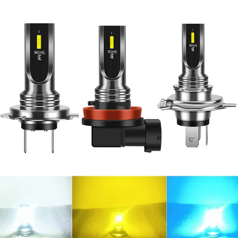 

2Pcs H8 H11 Led Headlight HB3 9005 H4 H7 H9 Fog Lights Bulb CSP White Ice Blue Golden Yellow Car Lamp PSX24W Auto Light 12V