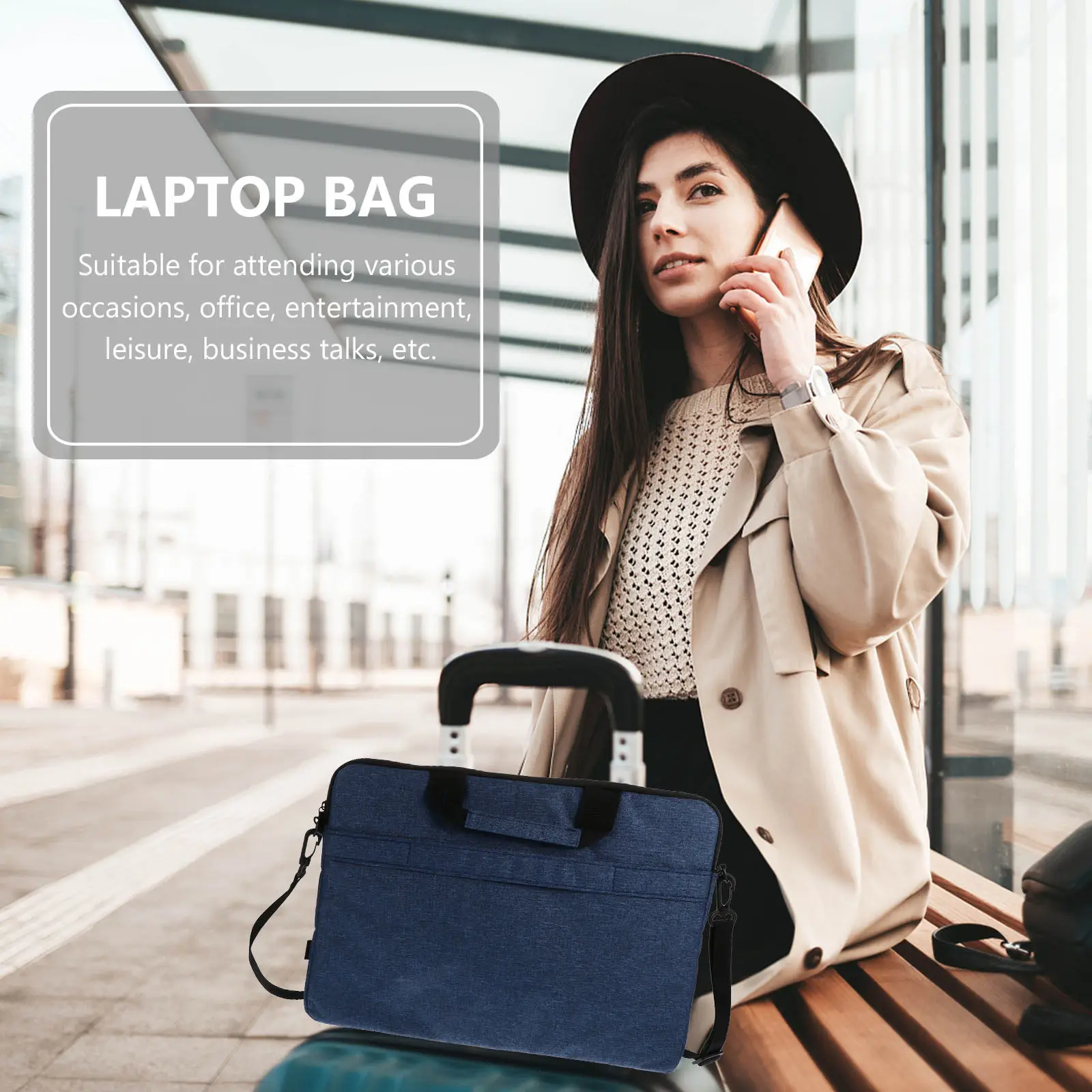 1Pcs Premium Laptop Bag Protective Sleeve Case Scratch Resistant Wear Proof Anti Fall Business Office Travel Use Stylish