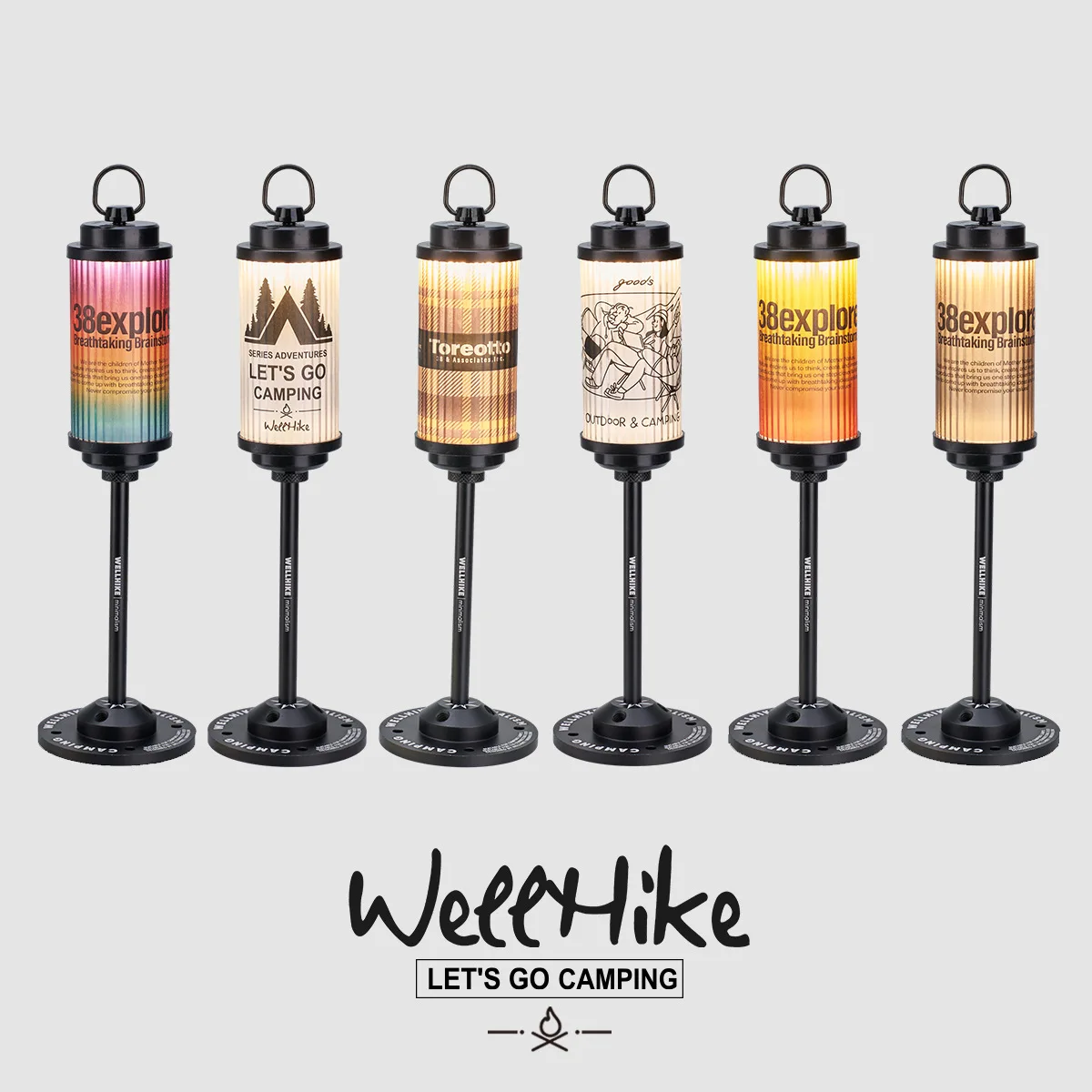 WELLHIKE Retro Camping 38 Explore Lights LED Rechargeable Camp Ambient Lights Waterproof Tent Lighting Lamp