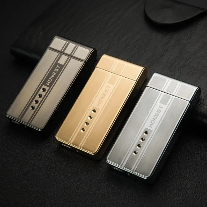 

Creative ultra-thin electric shake lighter usb double arc charging windproof lighter smoking accessories(NO GAS)