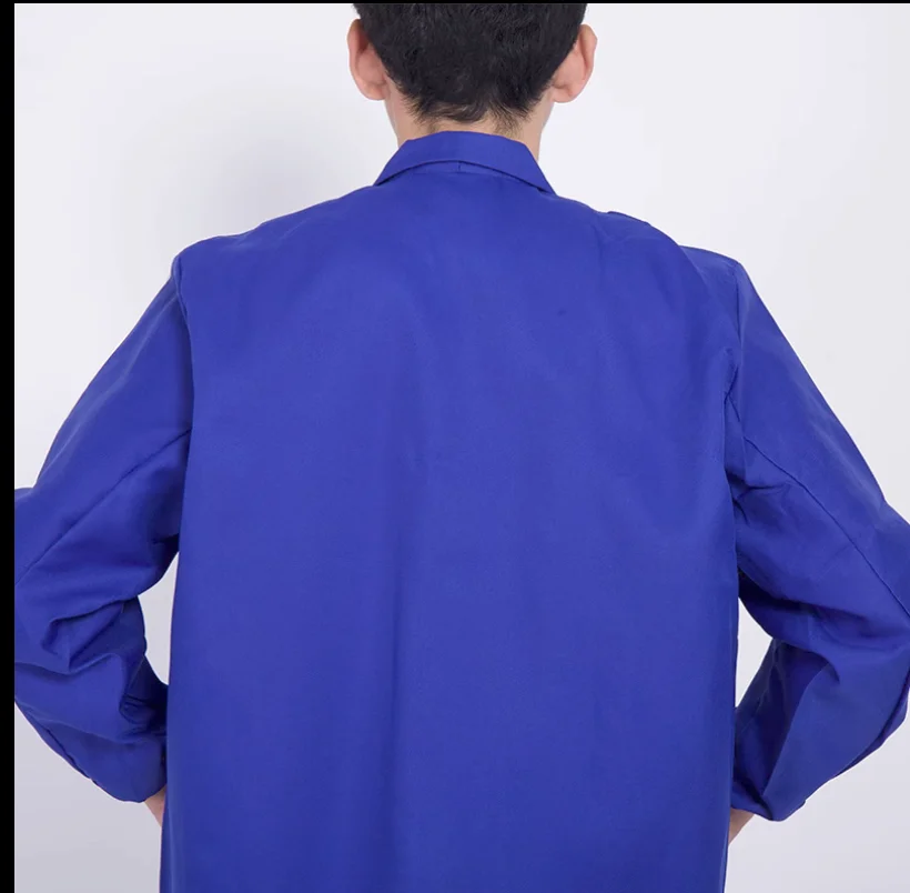 Blue coat, long sleeved work clothes, dustproof storage and transportation