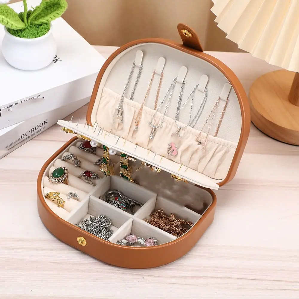 

PU Leather Jewelry Packing Bag Bracelet Large Capacity Earrings Storage Case Rings Necklace Organizer Jewelry Display Box