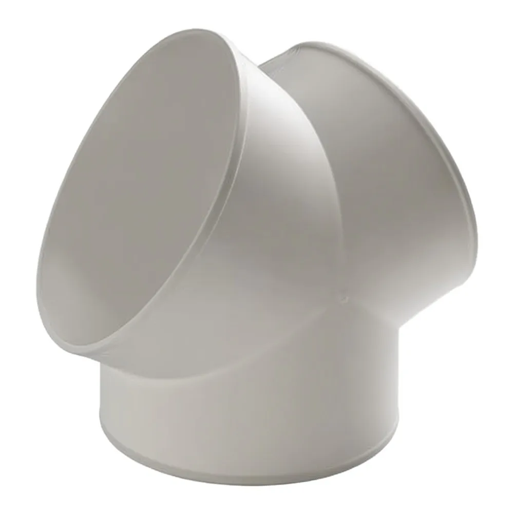 Three-Path PVC Duct Splitter for Managing Air Distribution in Multi-Zone Ventilation and Climate Control Setups