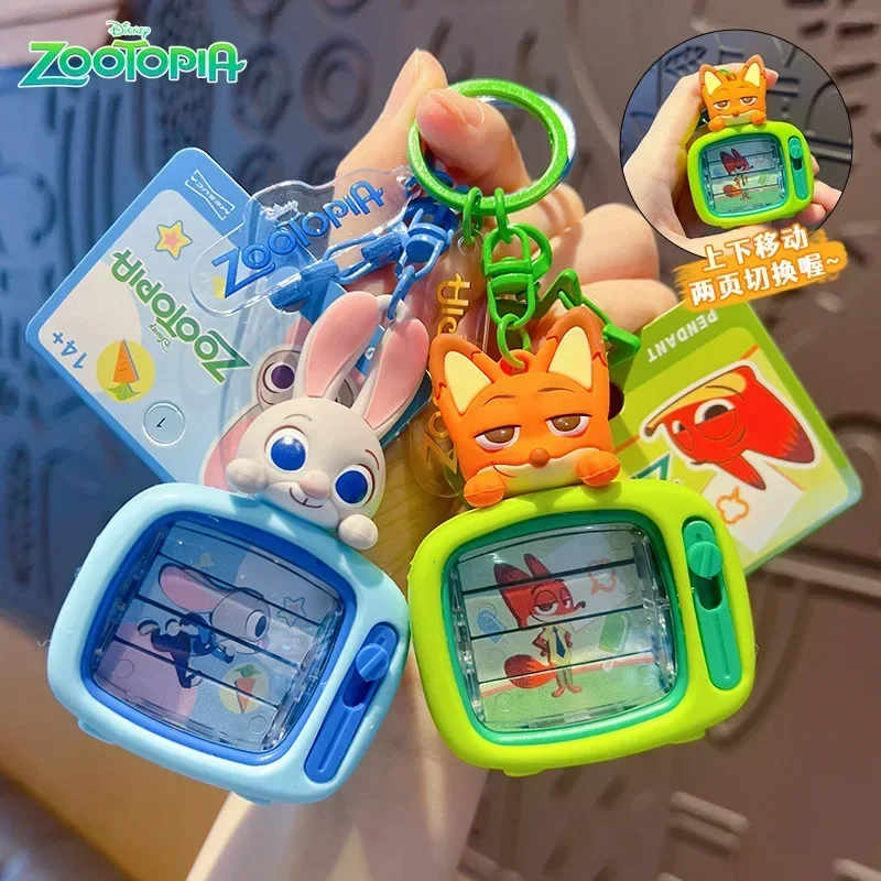 Nieuwe Zootopia Judy Hopps & Nick Wilde Paar Sleutelhanger Set Authentieke Tas Hanger Auto Sleutelhanger Accessoires Kinderen Kleine Geschenken