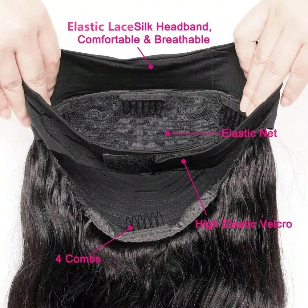 30 Inch Headband Wig Human Hair Body Wave Wig 200 Density Virgin Human Hair Wigs For Black Women Brazilian Ready To Wear Wig - view 5
