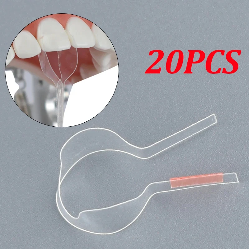 20Pcs Dental Twin Anterior Matrices Self-Adhesive Transparent Sectional Contoured Matrix Dentist Proximal Anterior Matrice